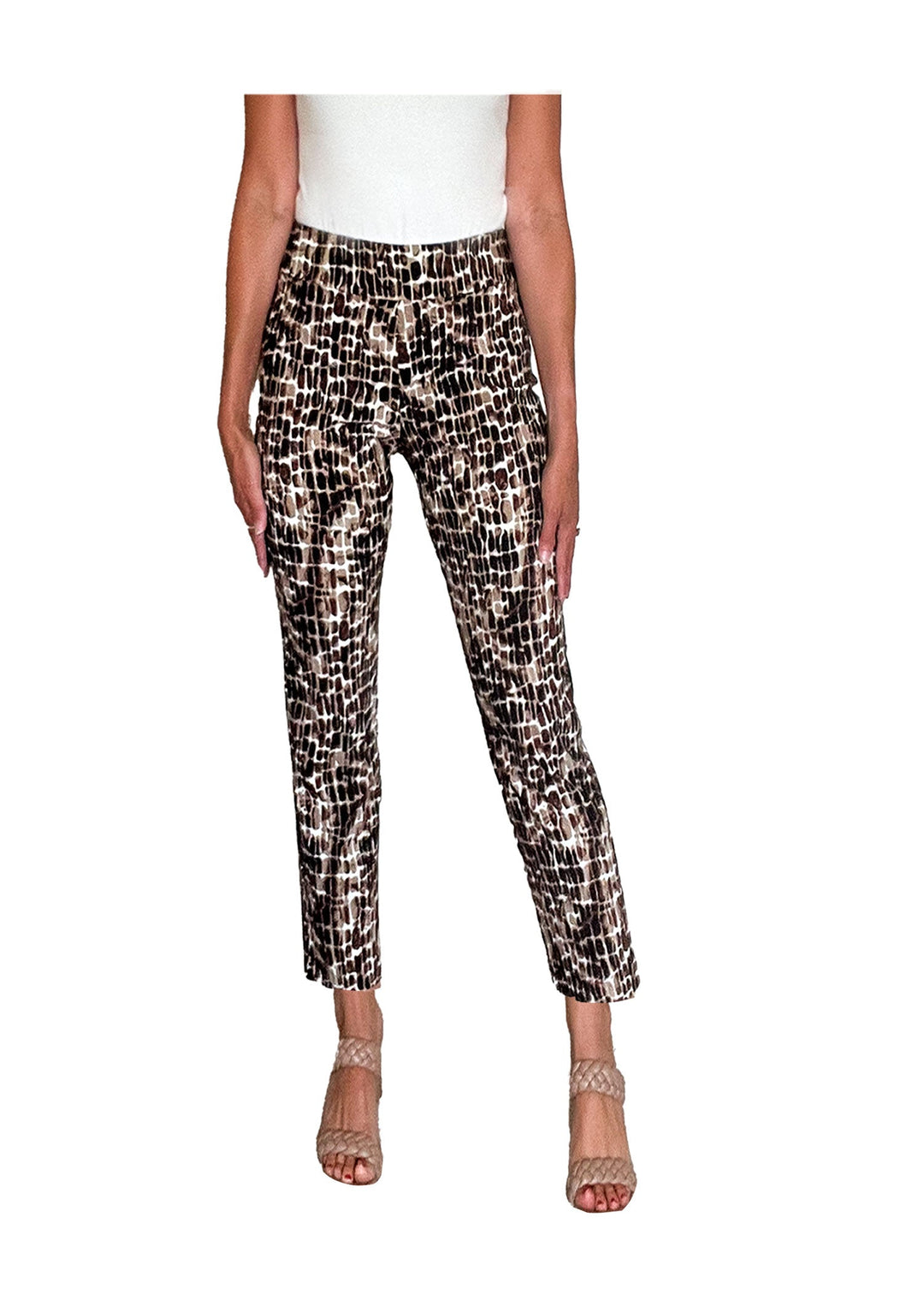 Krazy Larry | Reptile Print in Brown | Krazy Larry | Cloister Collection Designer Fashion